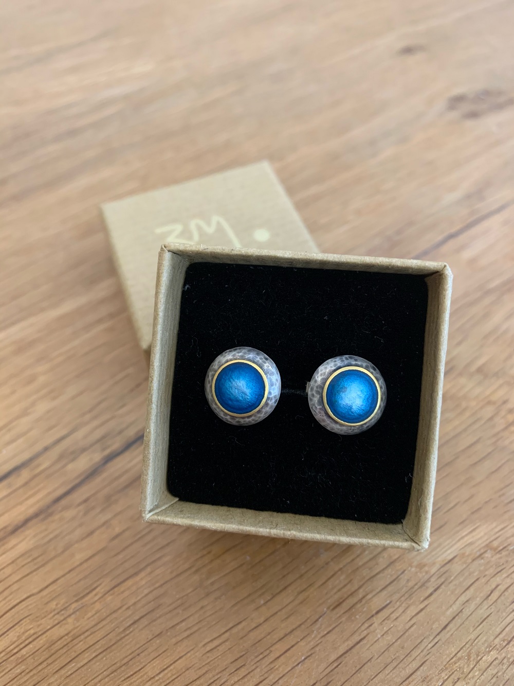 Midnight Blue Domes Studs Large